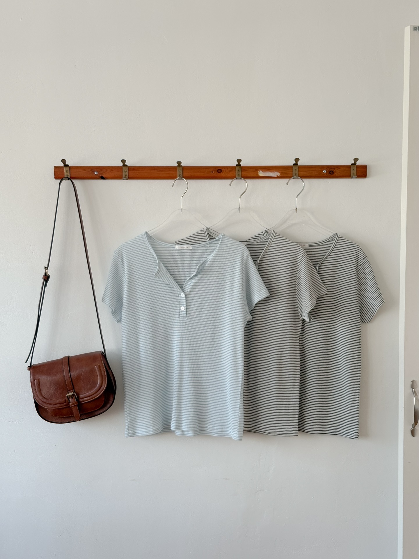 ボタンヘンリーネック半袖ボーダーTシャツ | 詳細画像3