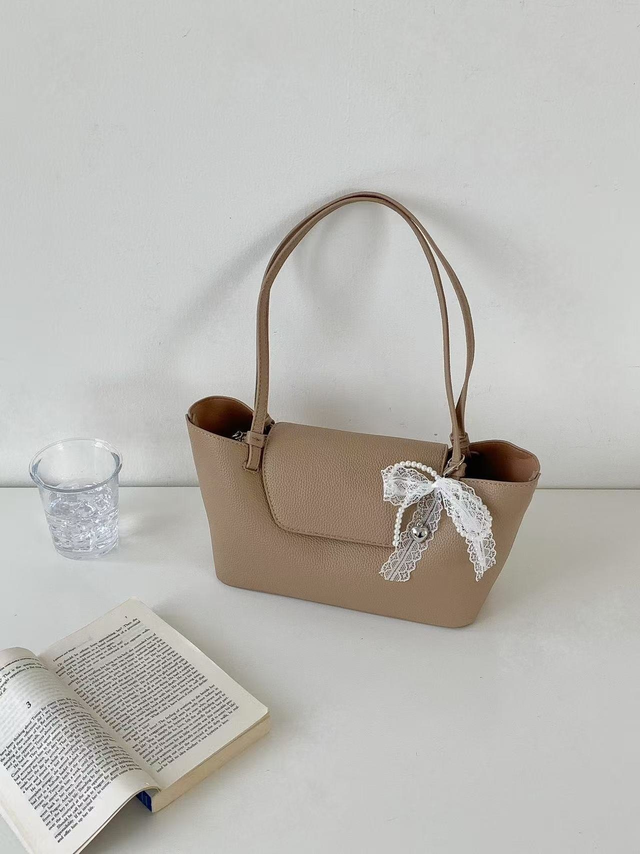 レザー調ベーシックショルダーバッグキーリングセット | 詳細画像2