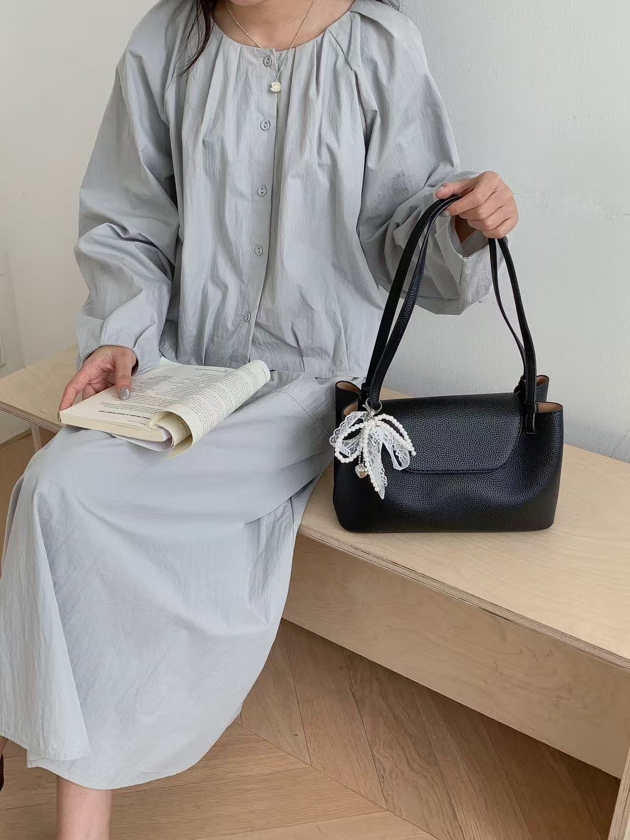 レザー調ベーシックショルダーバッグキーリングセット | 詳細画像9