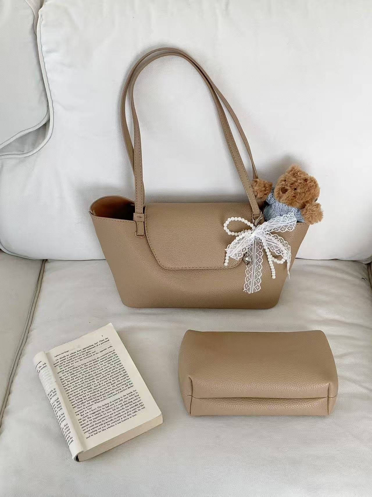 レザー調ベーシックショルダーバッグキーリングセット | 詳細画像12