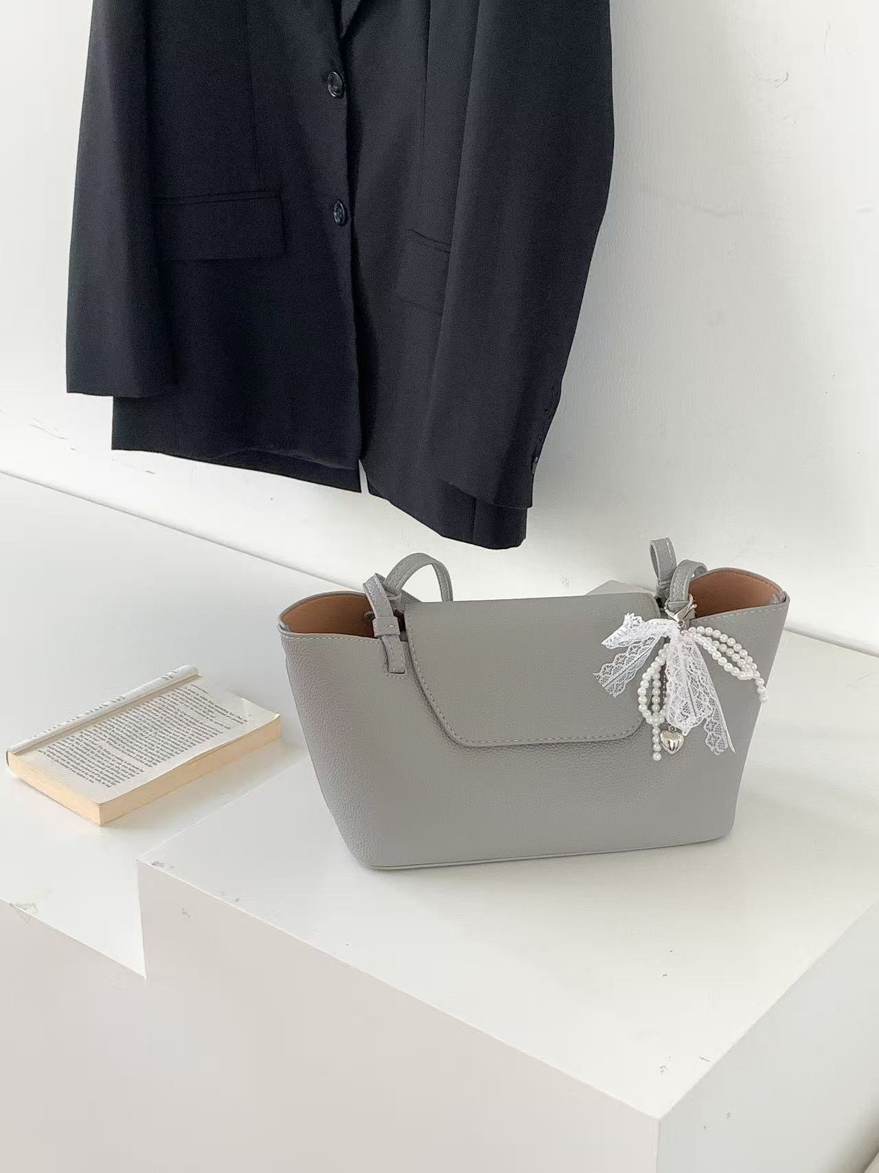 レザー調ベーシックショルダーバッグキーリングセット | 詳細画像14