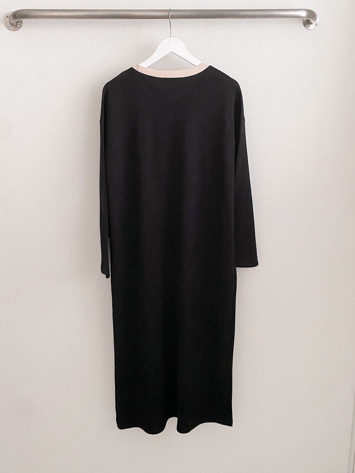 ラウンドネックポケットロング長袖配色ワンピース | 詳細画像33