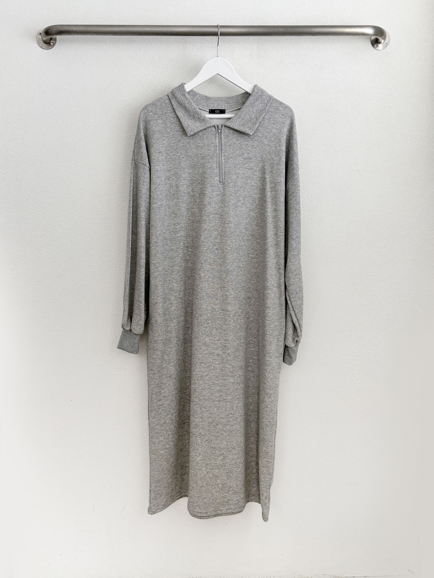 カラーハーフジップポケットロング長袖ワンピース | 詳細画像31