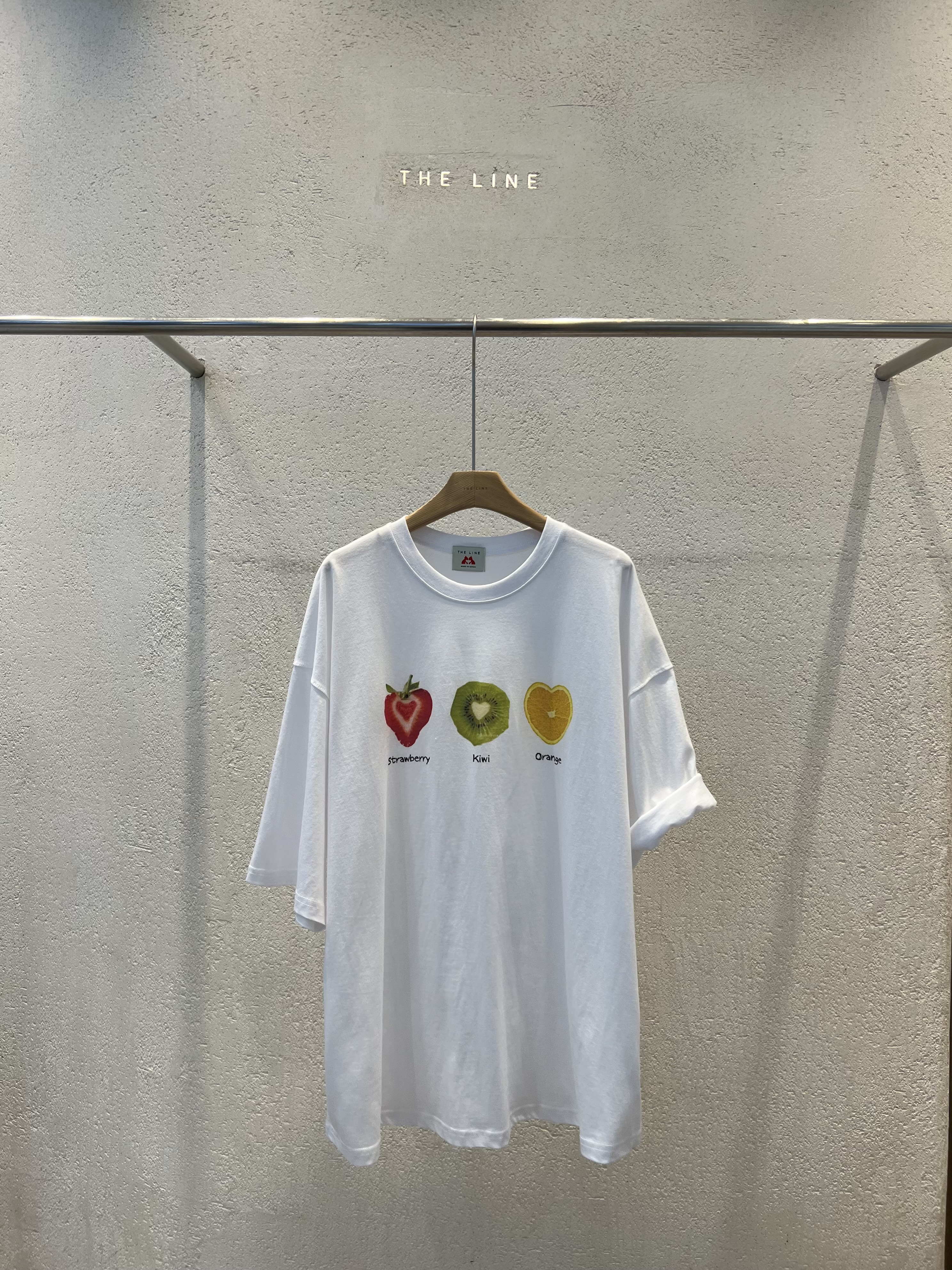 ラウンドネックオーバーサイズルーズ半袖ハーフプリントTシャツ | 詳細画像10