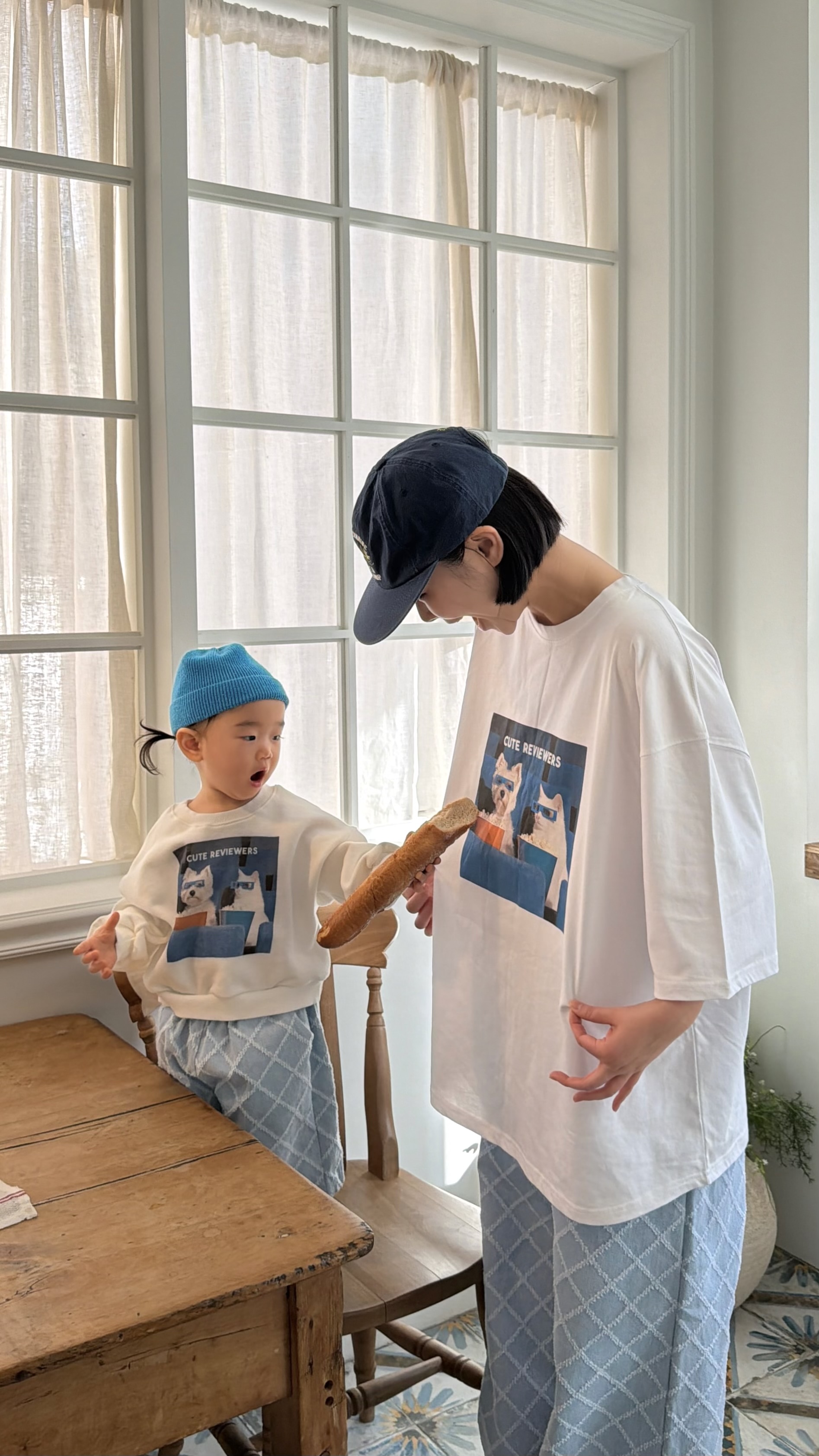 ラウンドネックオーバーサイズロングルーズ半袖ドロップショルダープリントTシャツ | 詳細画像7