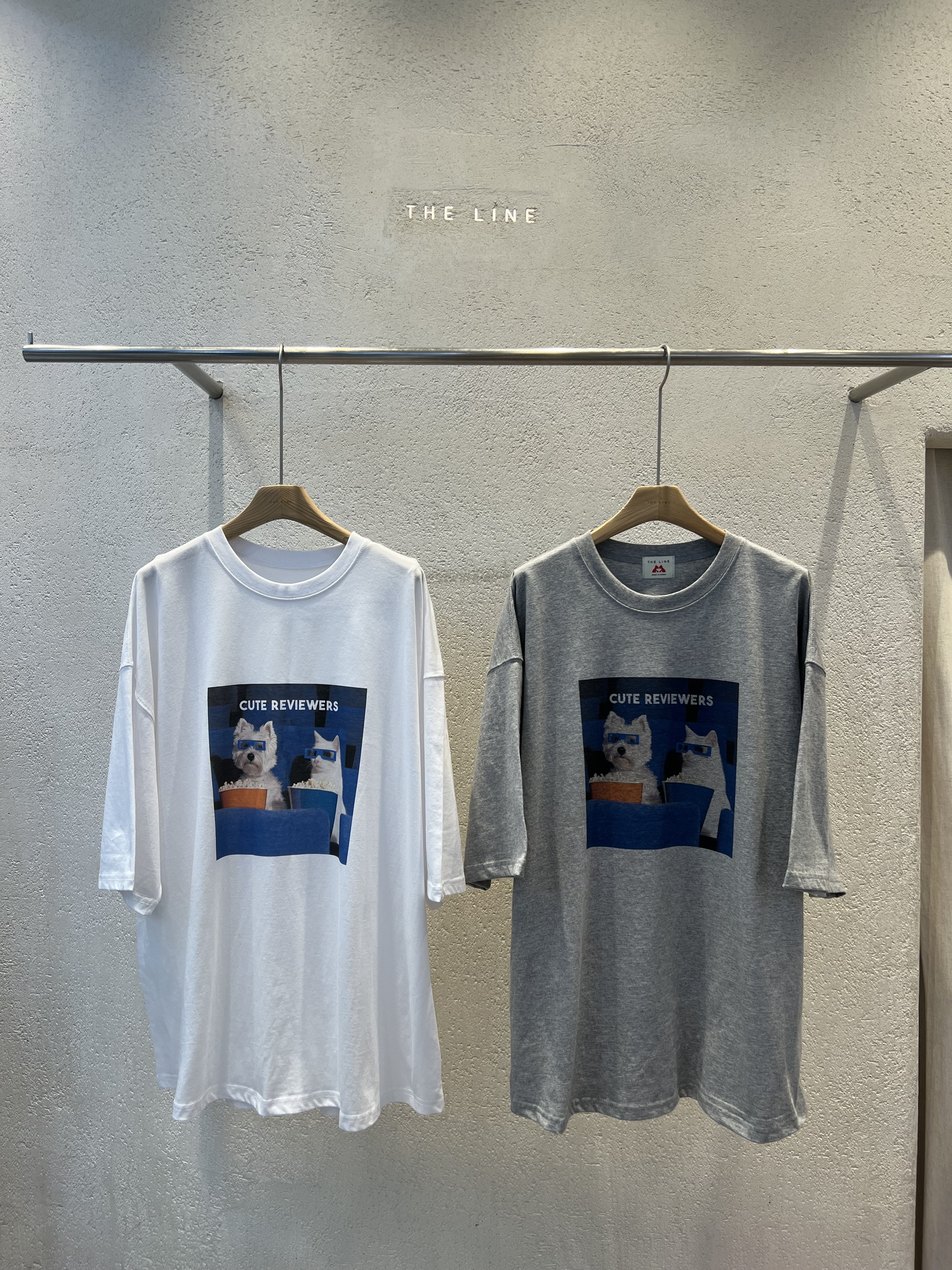 ラウンドネックオーバーサイズロングルーズ半袖ドロップショルダープリントTシャツ | 詳細画像9