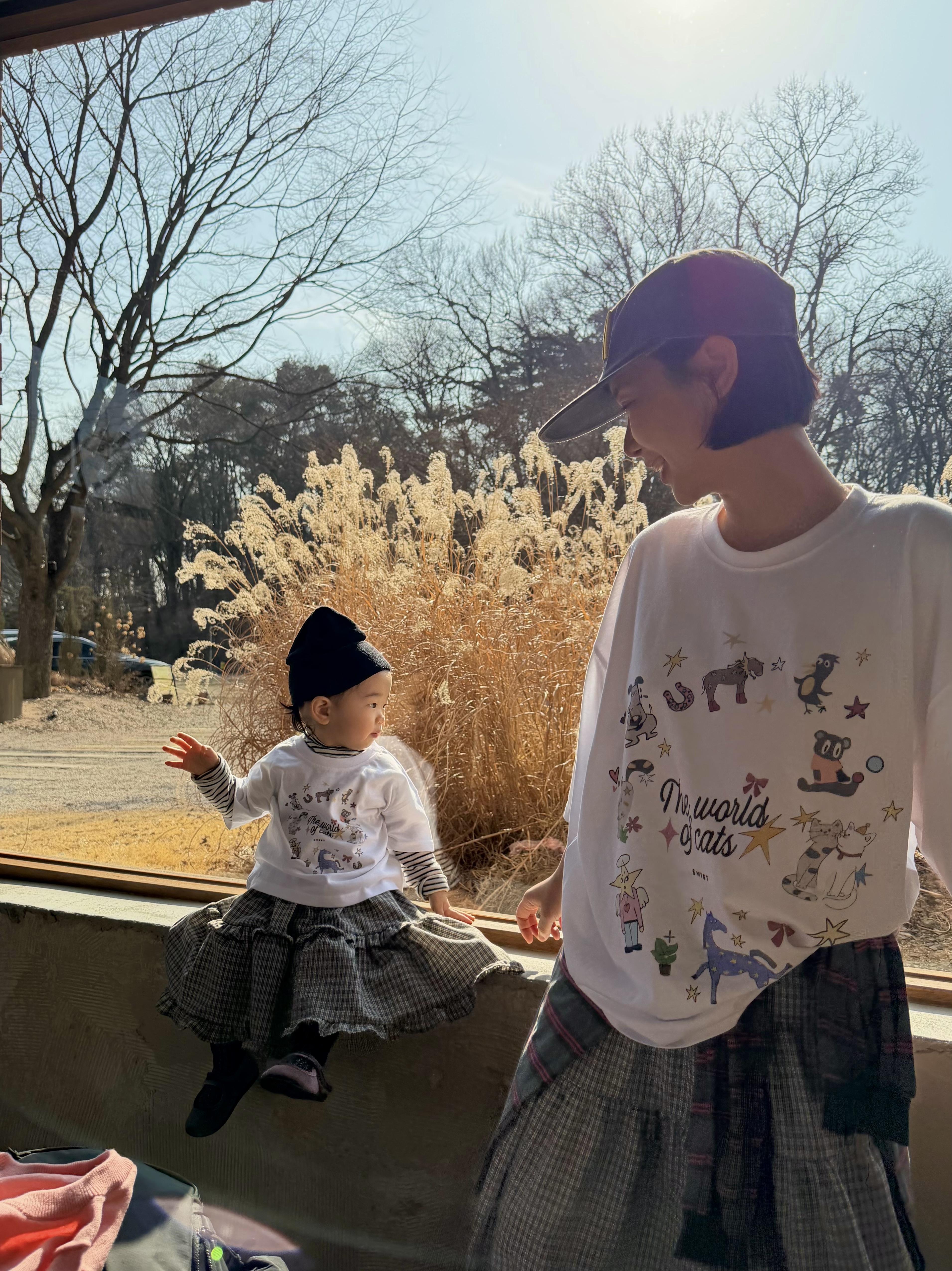 ラウンドネックオーバーサイズルーズ半袖ドロップショルダープリントTシャツ | 詳細画像6