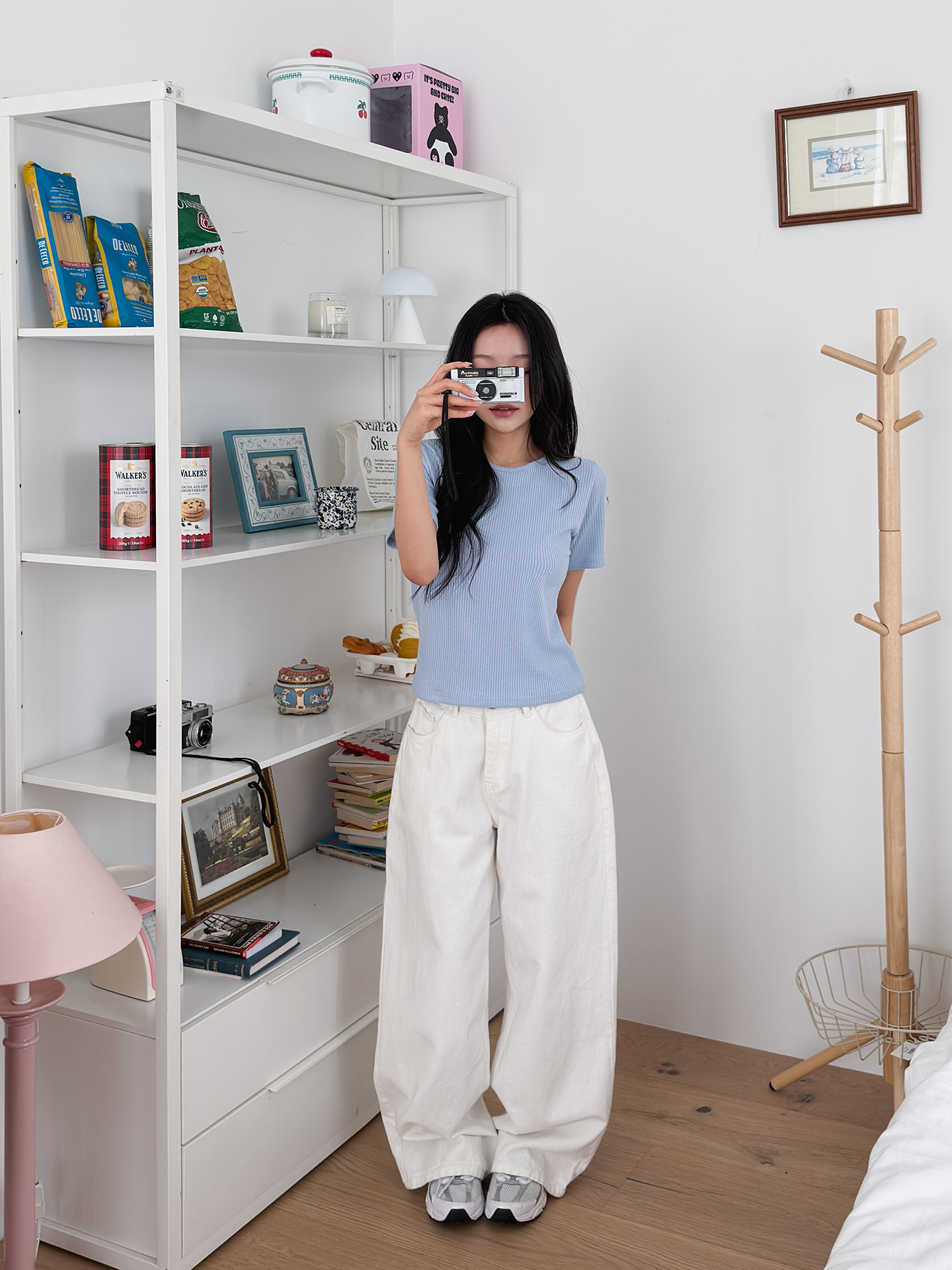 リブラウンドネックベーシックスリム半袖ニット | 詳細画像6