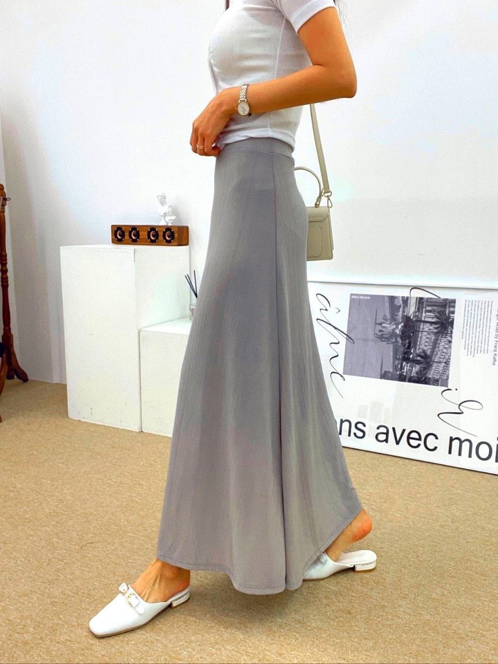 ウエストゴムスリムロングスカート | 詳細画像11