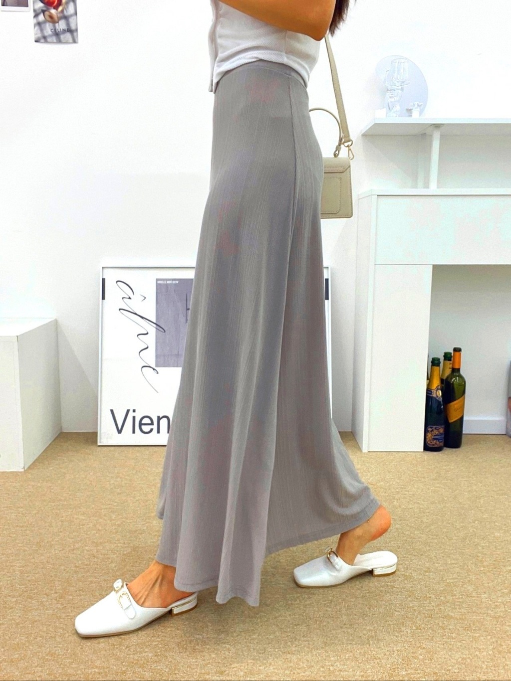 ウエストゴムスリムロングスカート | 詳細画像12