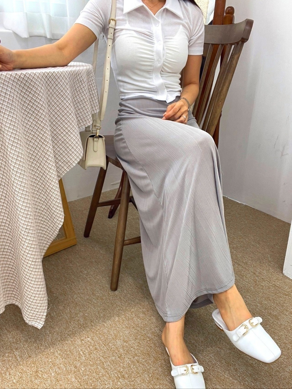 ウエストゴムスリムロングスカート | 詳細画像14