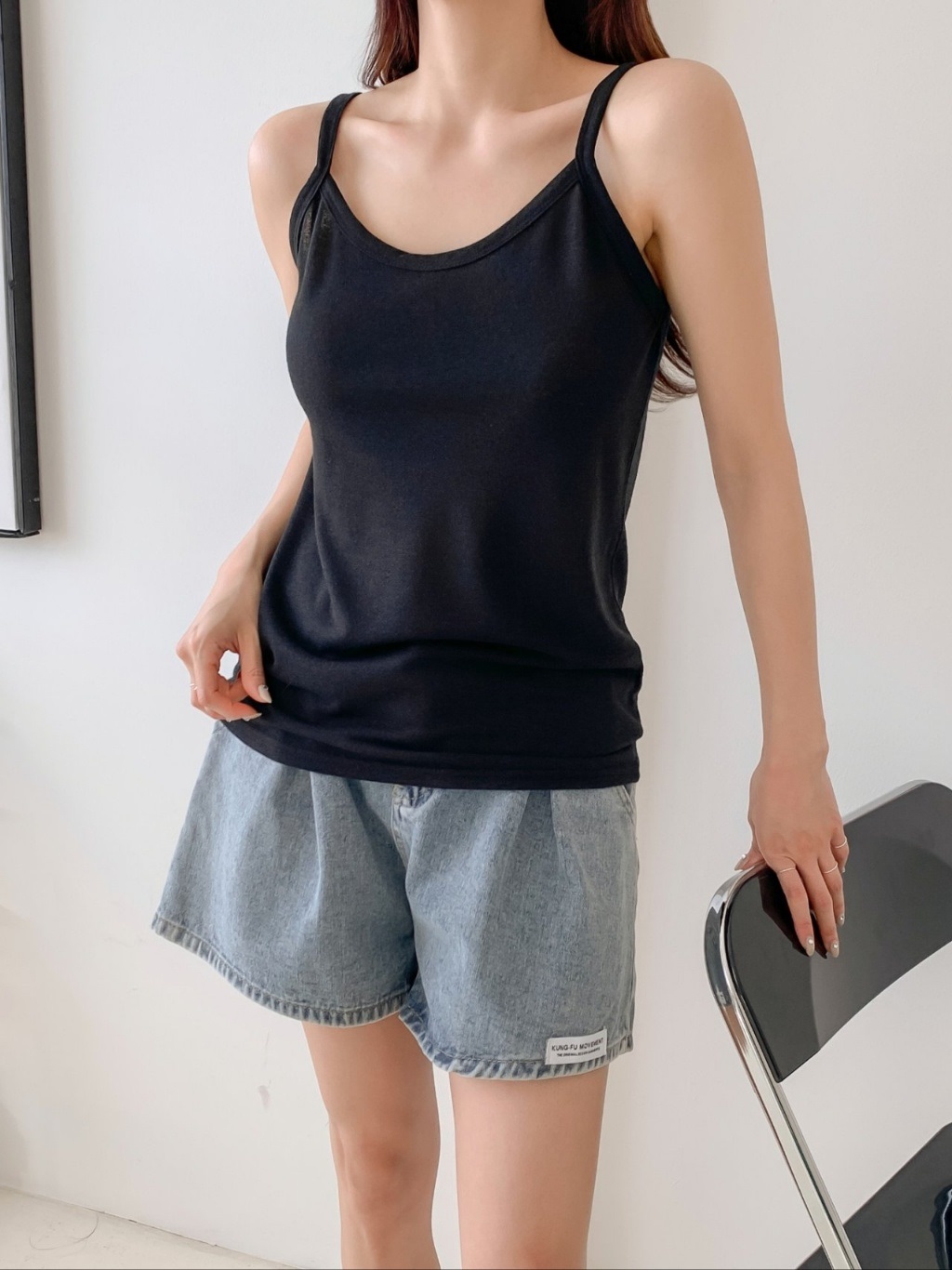 ストレッチリネン混スリムキャミソール | 詳細画像4