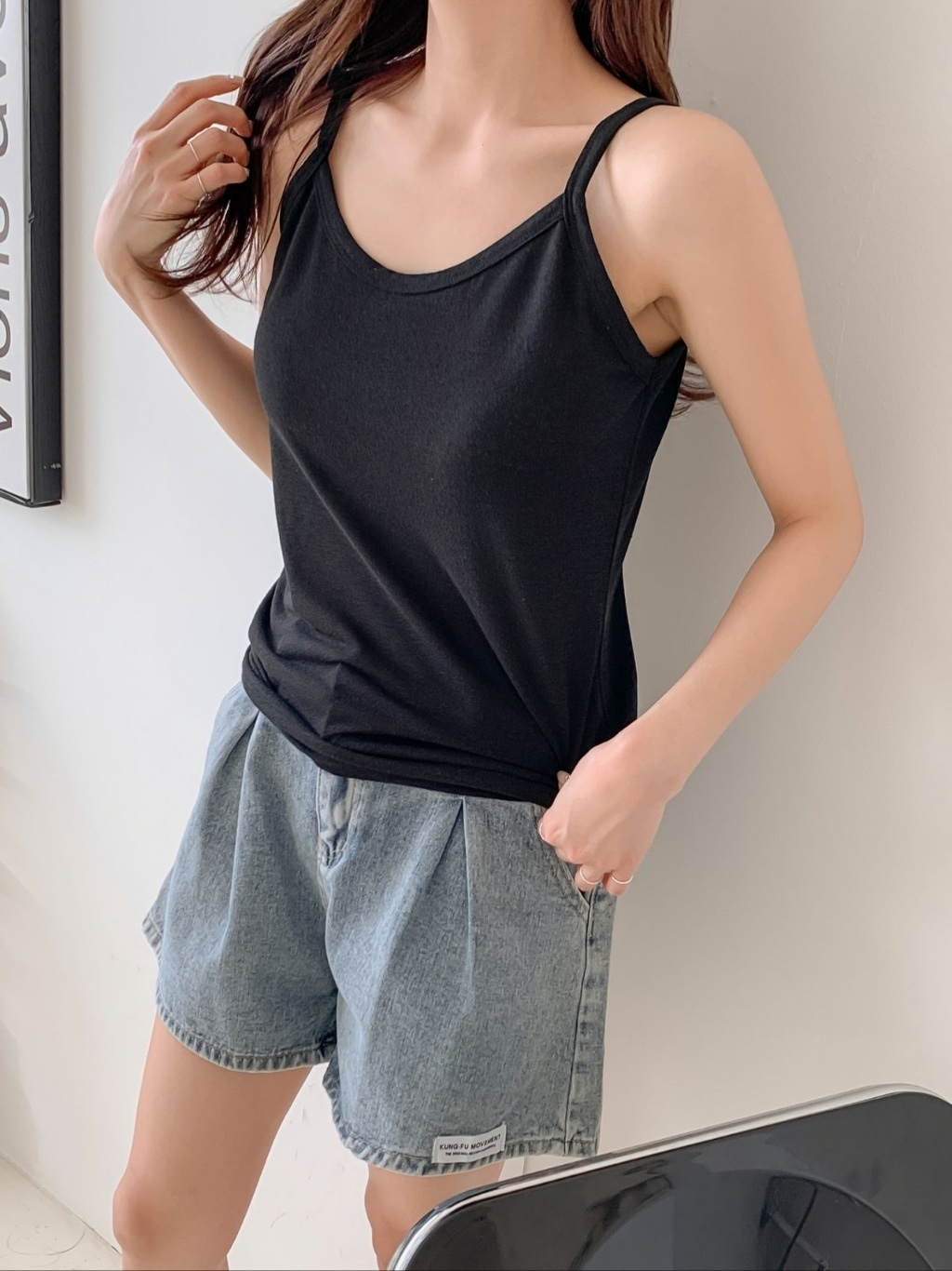 ストレッチリネン混スリムキャミソール | 詳細画像5