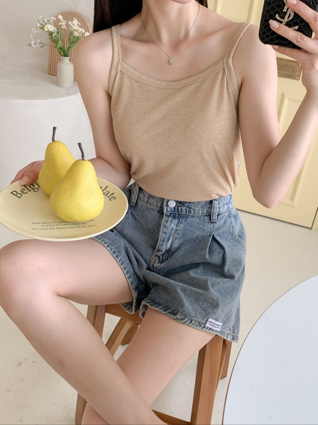 ストレッチリネン混スリムキャミソール | 詳細画像16