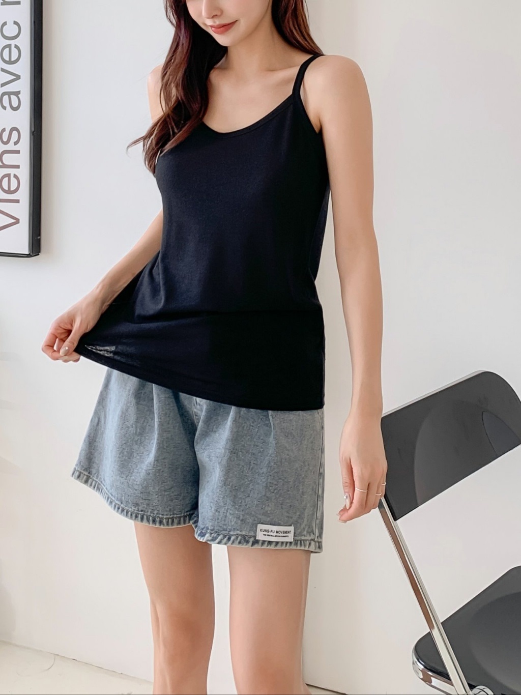 ストレッチリネン混スリムキャミソール | 詳細画像17