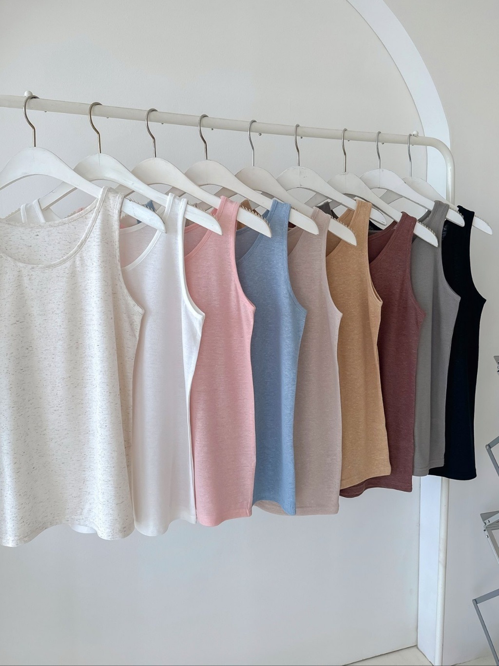 ストレッチリネン混ラウンドネックルーズキャミソール | 詳細画像20