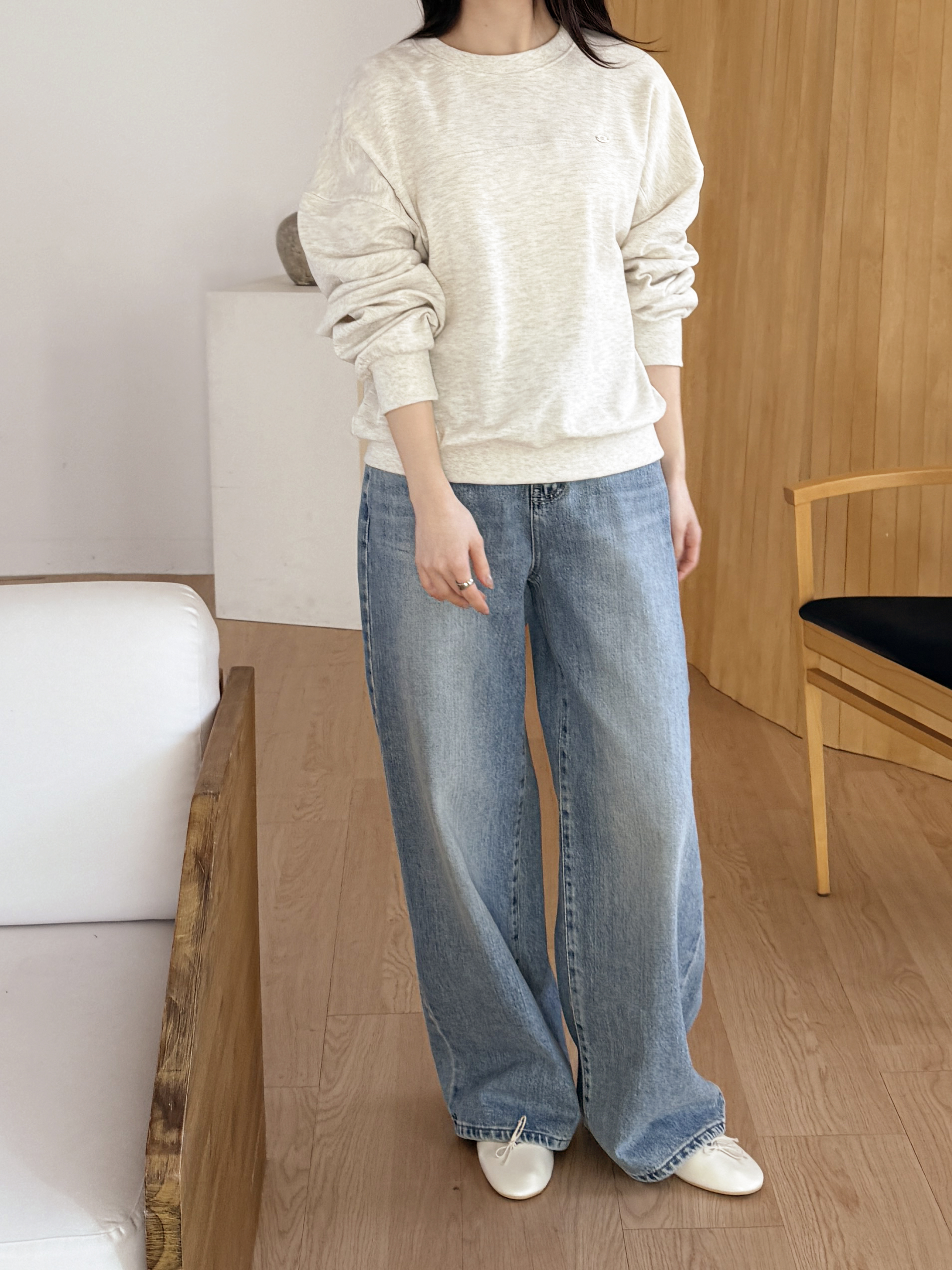 ラウンドネックベーシック長袖ペンダントスウェット | 詳細画像3