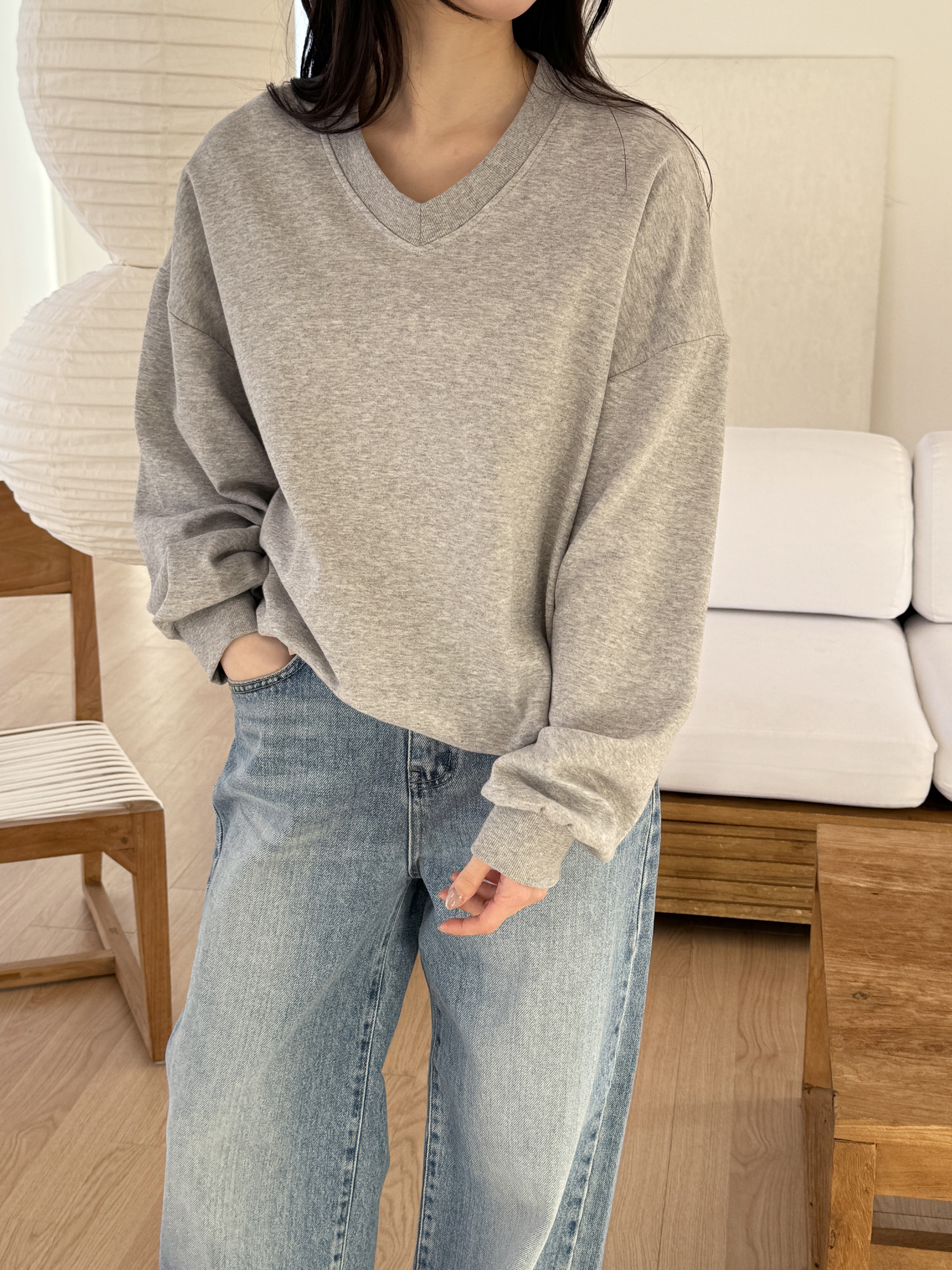 ラウンドネックベーシック長袖ラベルスウェット | 詳細画像7