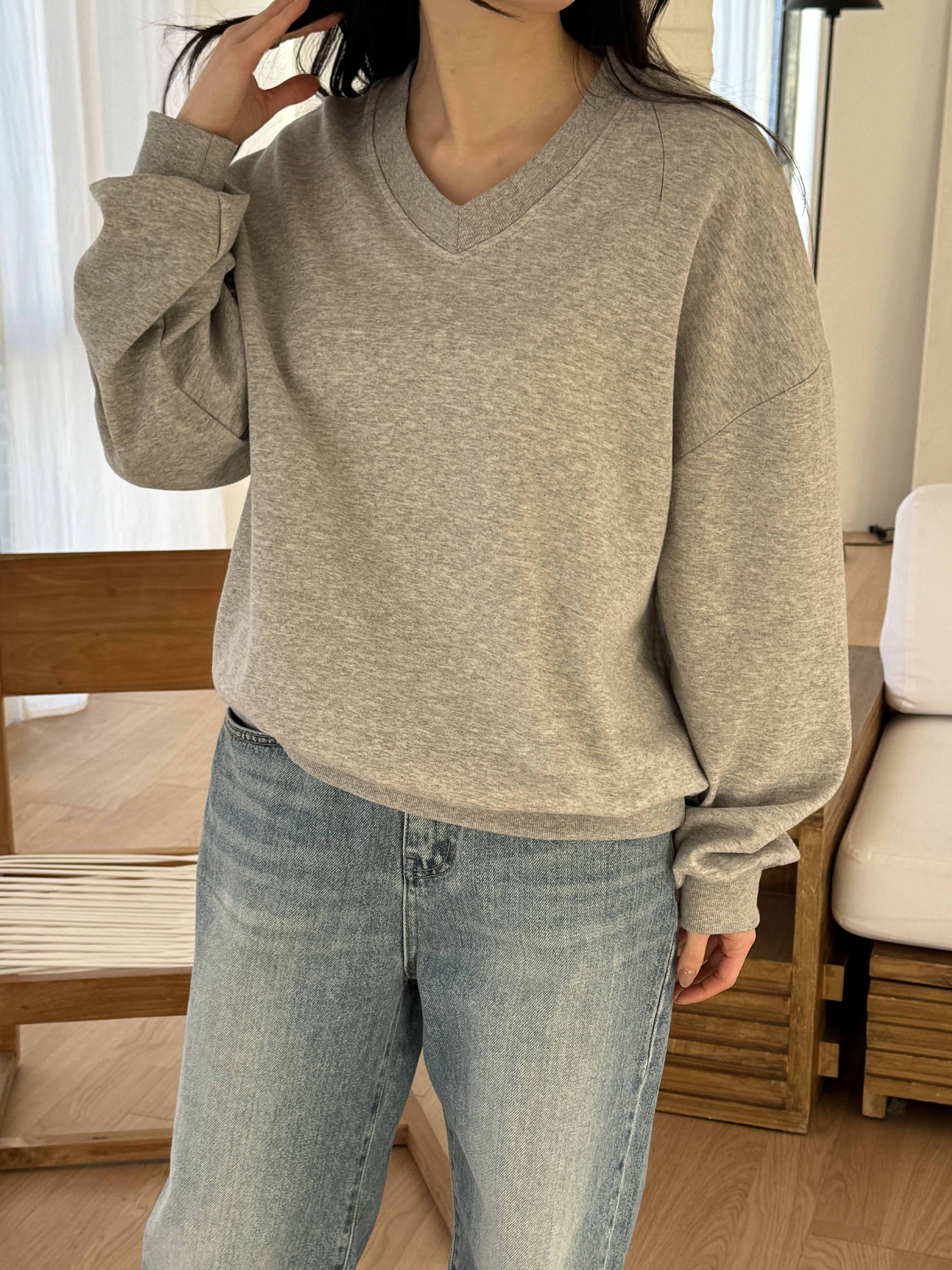 ラウンドネックベーシック長袖ラベルスウェット | 詳細画像6