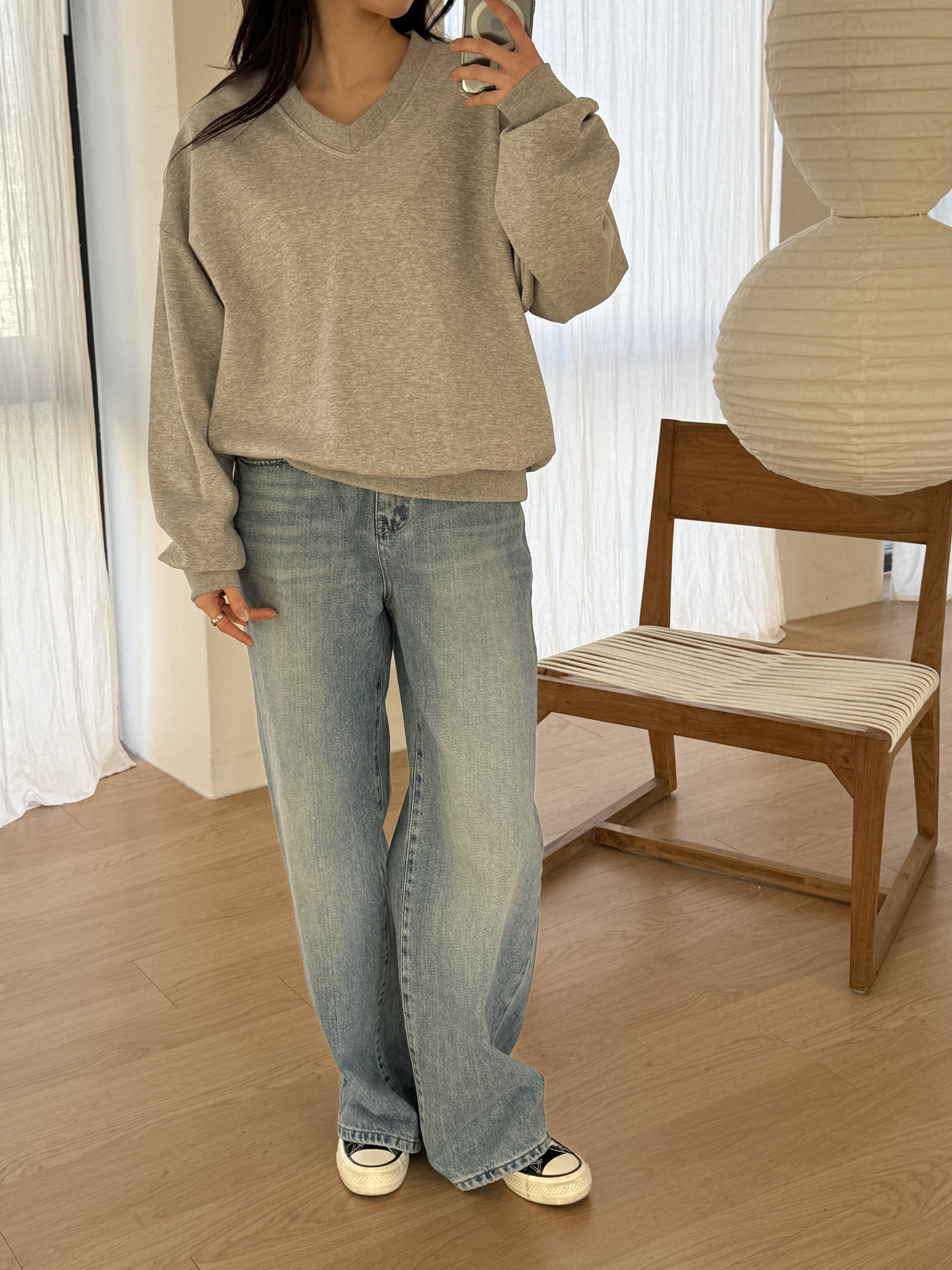 ラウンドネックベーシック長袖ラベルスウェット | 詳細画像3