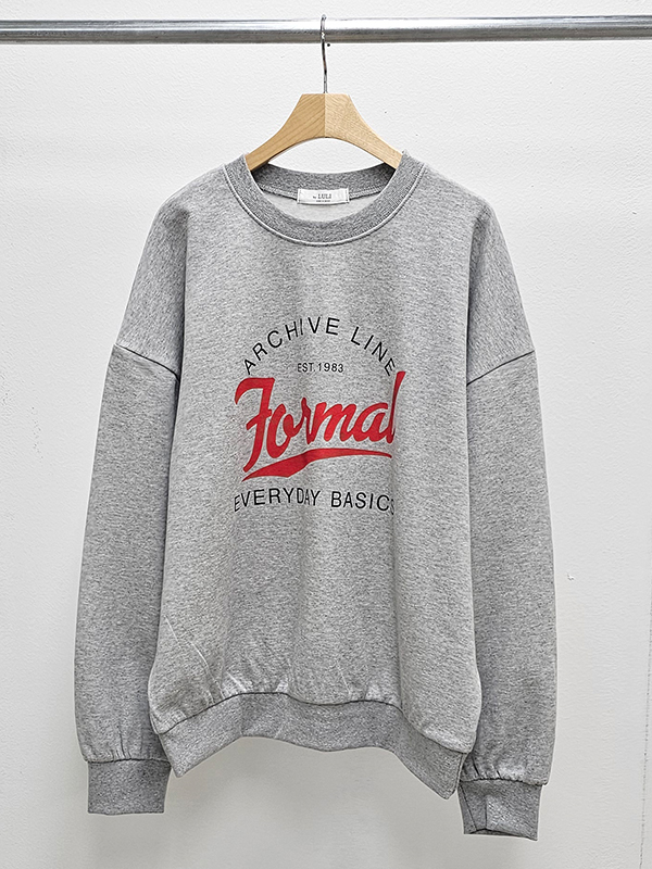 ラウンドネックルーズ長袖ロゴスウェット | 詳細画像12