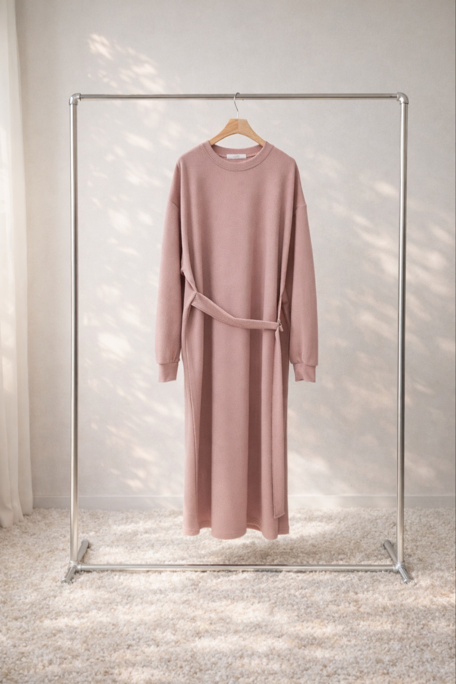 ラウンドネックルーズ長袖Dリングワンピース | 詳細画像11