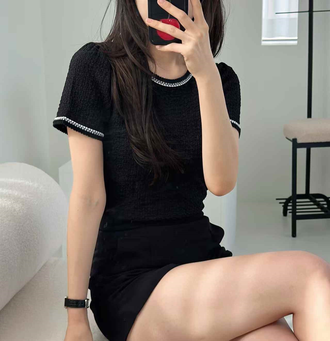 ラウンドネックベーシック半袖配色Tシャツ | 詳細画像3