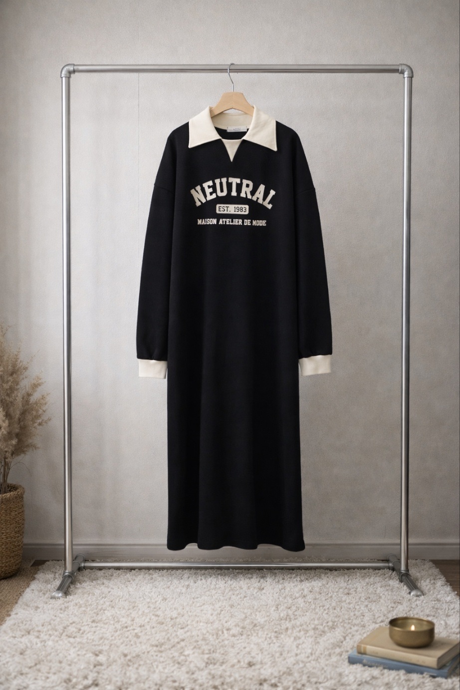 カラーロング長袖ロゴ配色ワンピース | 詳細画像11