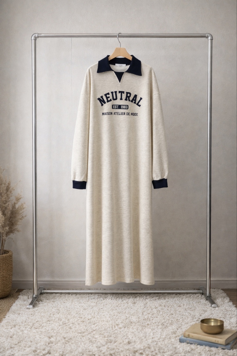 カラーロング長袖ロゴ配色ワンピース | 詳細画像13