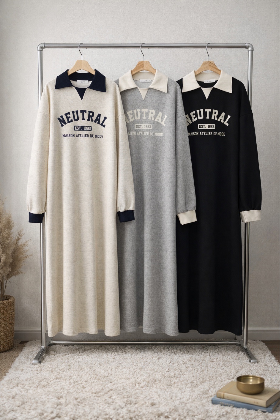 カラーロング長袖ロゴ配色ワンピース | 詳細画像14