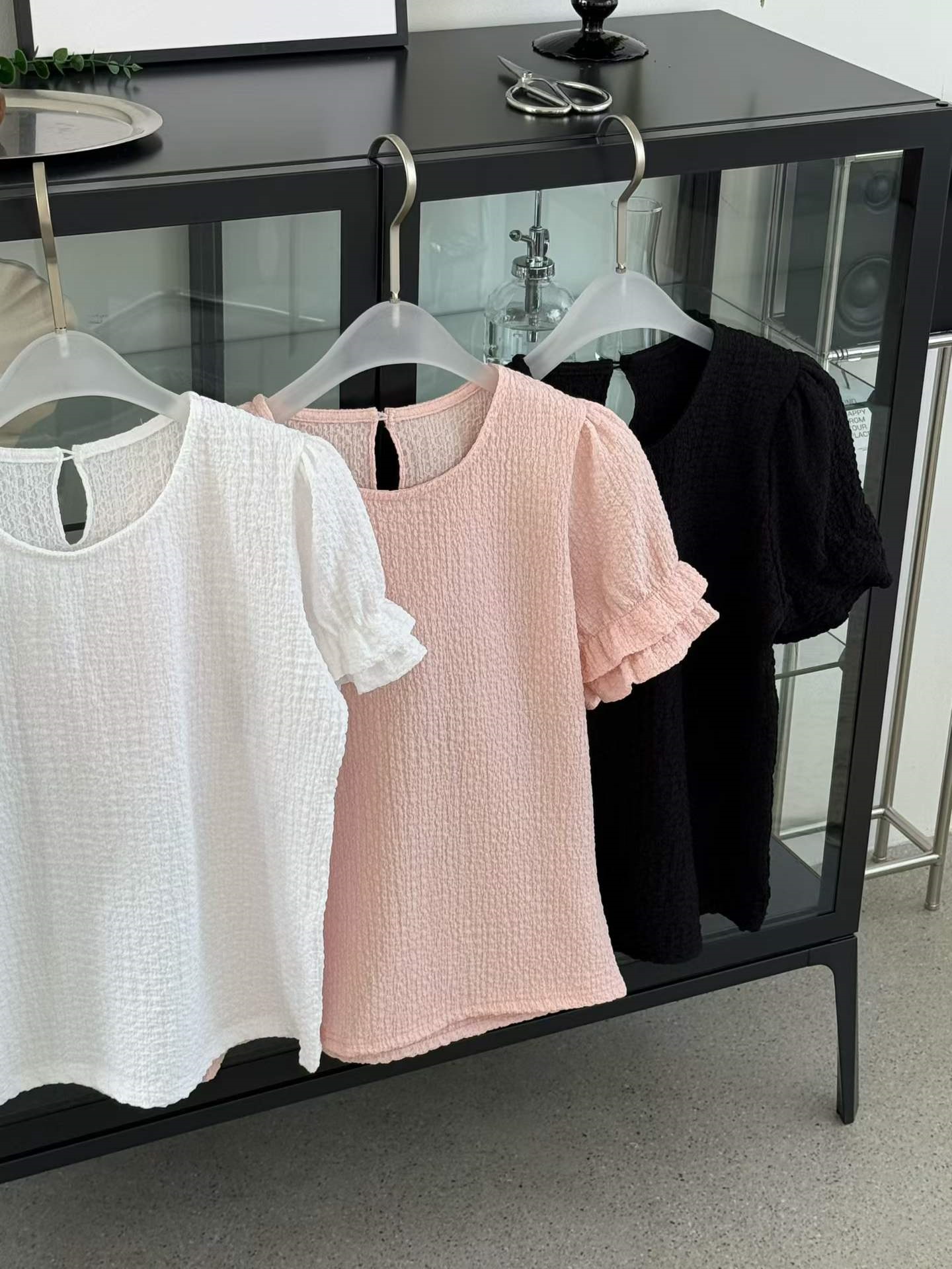 ラウンドネックティアードベーシック半袖Tシャツ | 詳細画像8