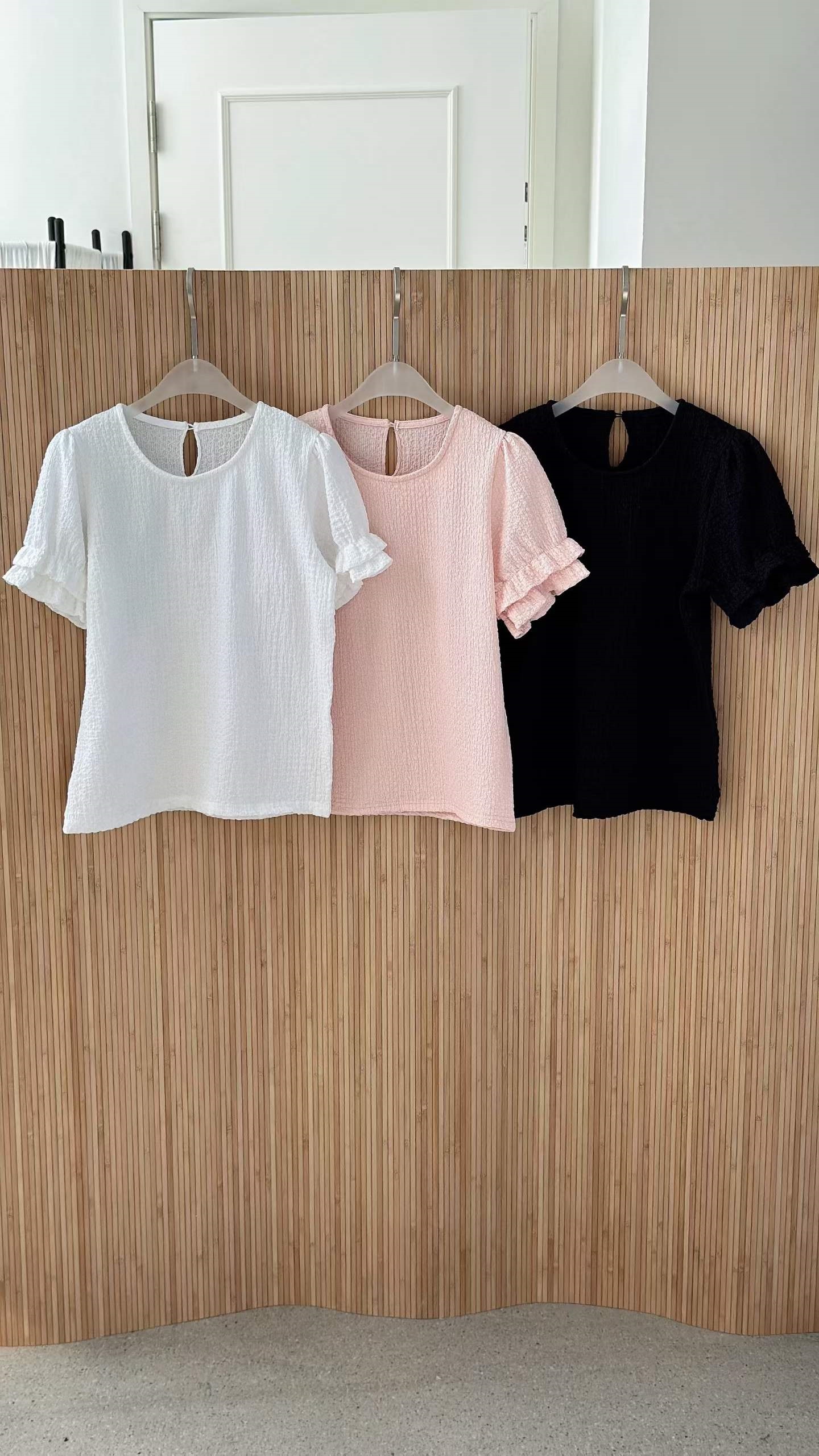 ラウンドネックティアードベーシック半袖Tシャツ | 詳細画像9