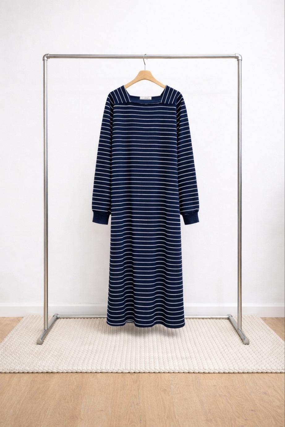 ボクシールーズ長袖配色ワンピース | 詳細画像10