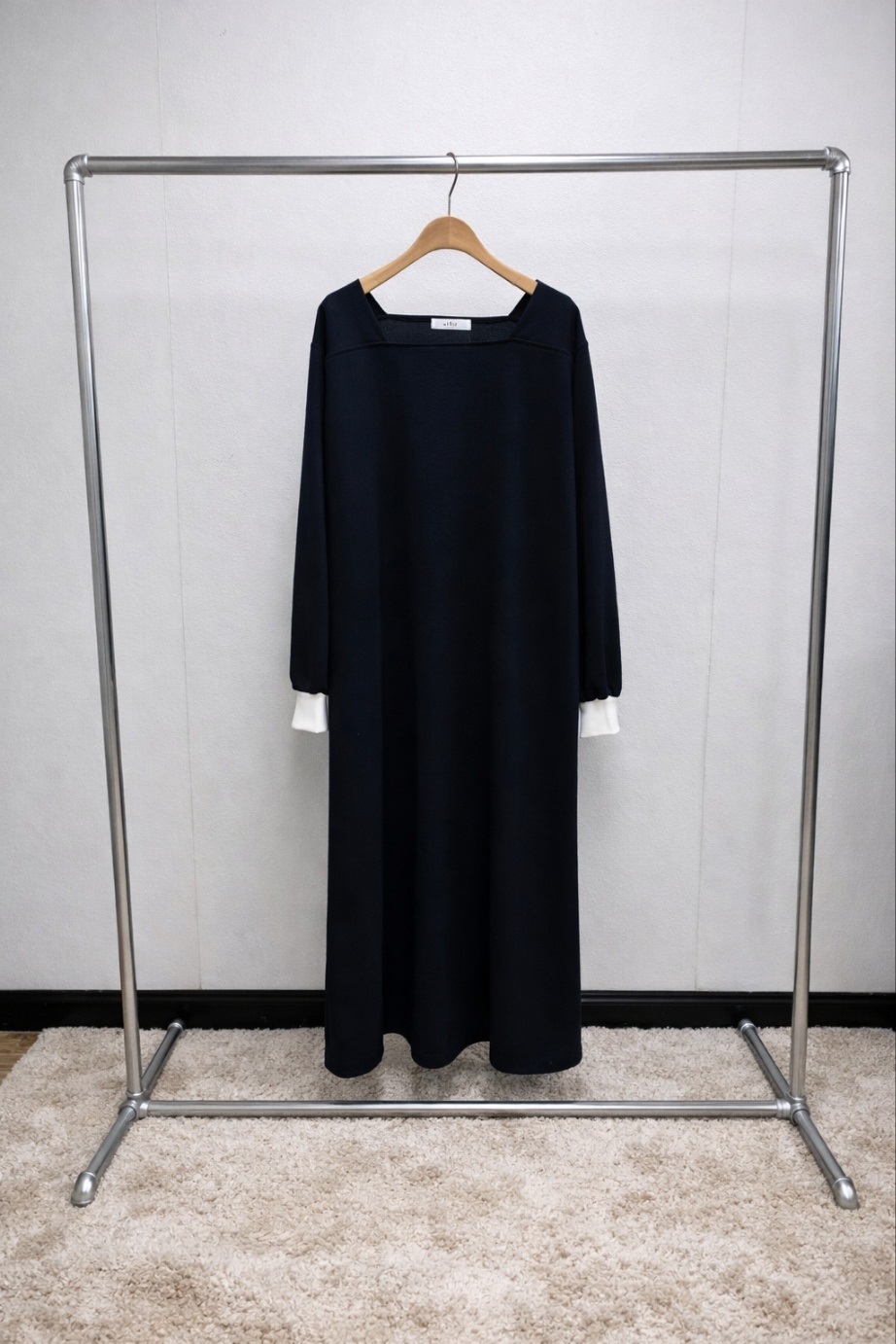 コンビスクエアネックルーズ長袖ワンピース | 詳細画像12