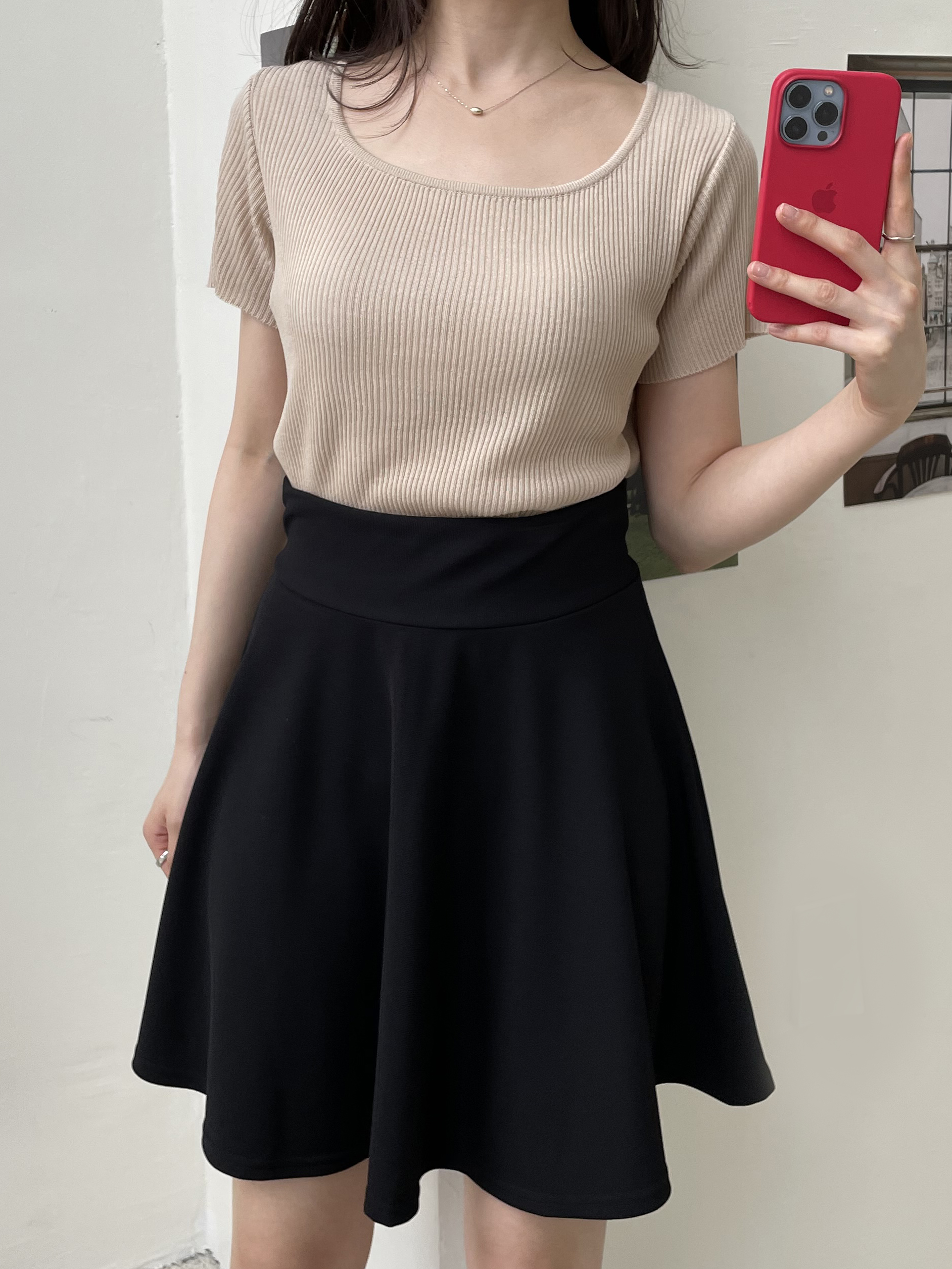 ウエストゴムフレアミニスカート | 詳細画像2