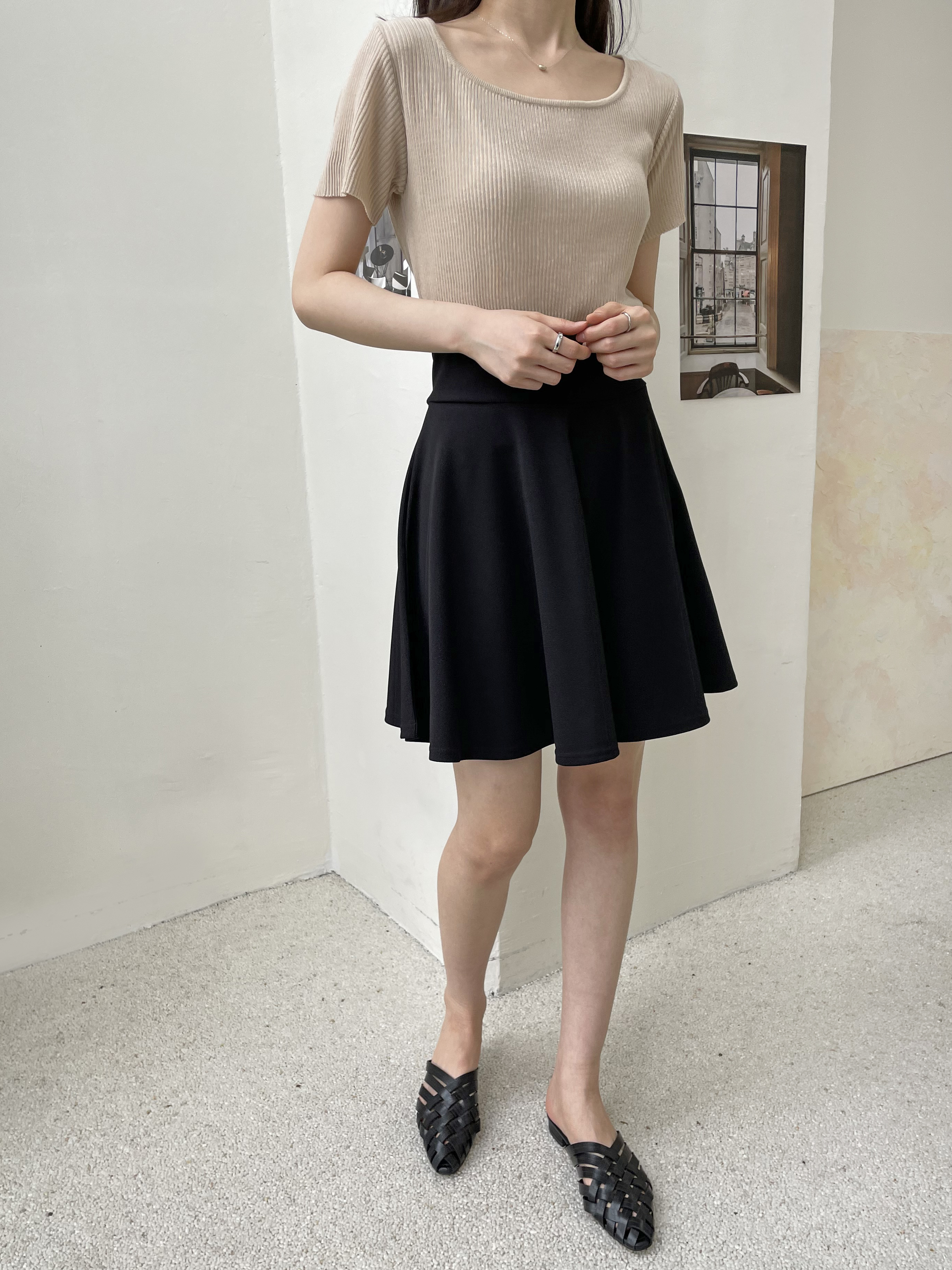 ウエストゴムフレアミニスカート | 詳細画像5