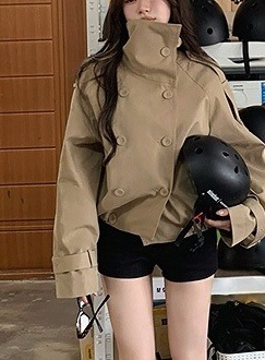 ポケットショート長袖ダブルボタンジャケット | 詳細画像6