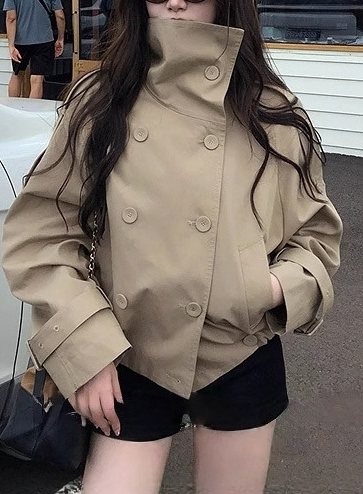 ポケットショート長袖ダブルボタンジャケット | 詳細画像13