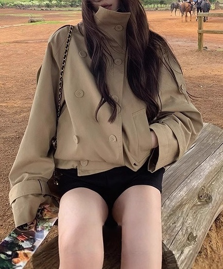 ポケットショート長袖ダブルボタンジャケット | 詳細画像16