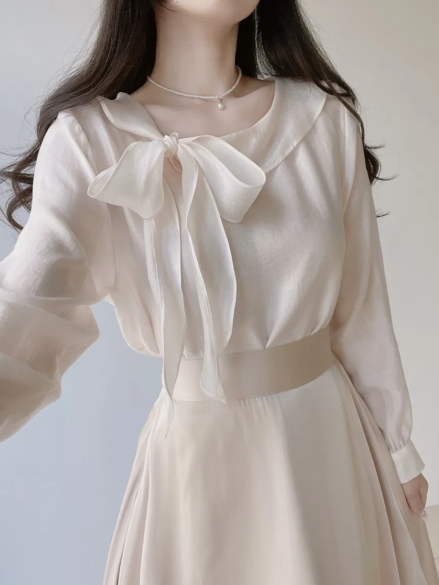 オーガンジーフレアロングサイドジップバックゴムスカート | mirangmirang | 詳細画像37