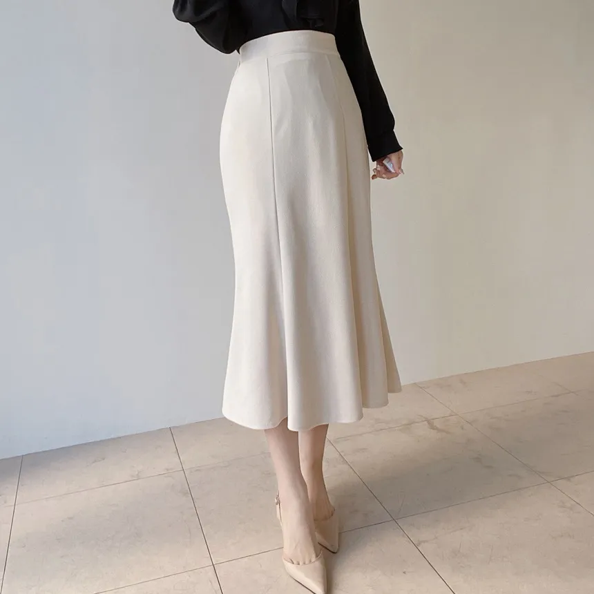 ロングマーメイドバックゴムスカート | mirangmirang | 詳細画像3