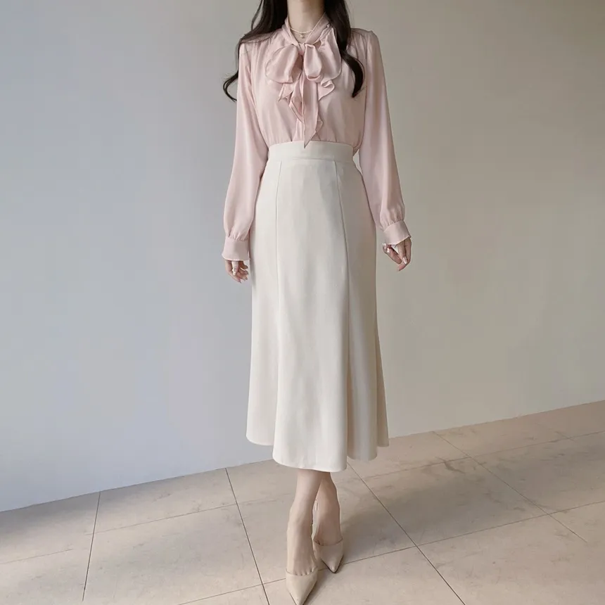 ロングマーメイドバックゴムスカート | mirangmirang | 詳細画像6