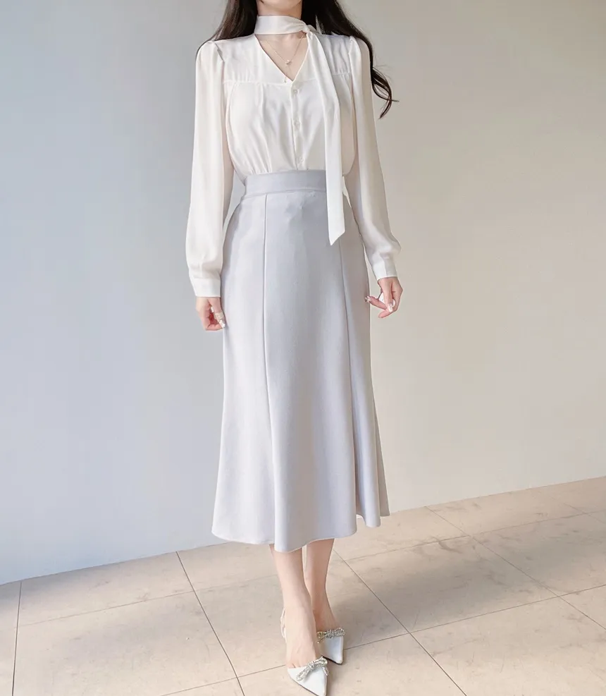 ロングマーメイドバックゴムスカート | mirangmirang | 詳細画像20