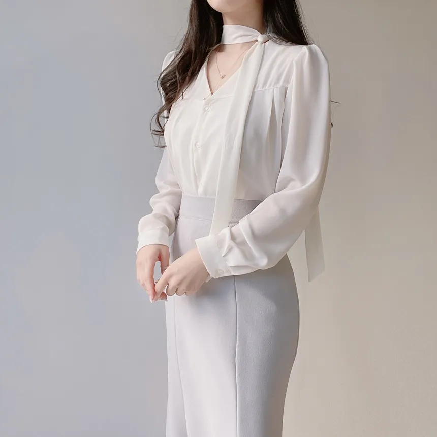 ロングマーメイドバックゴムスカート | mirangmirang | 詳細画像25