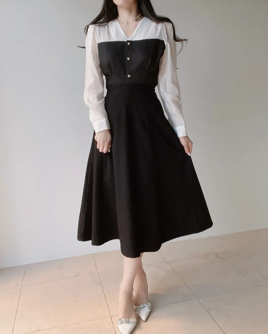 ツイードラウンドネックパール調ボタン肩パッドジャケットスカーフ付 | mirangmirang | 詳細画像65