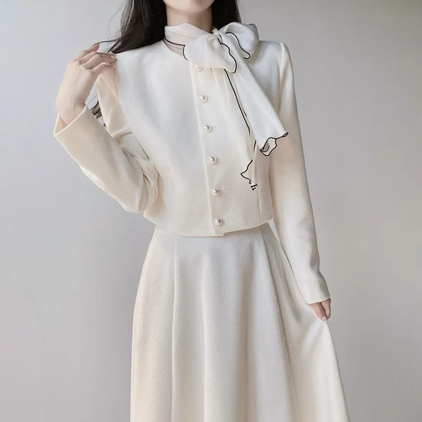 ツイードフレアバックゴムサイドジップミディスカート | mirangmirang | 詳細画像11