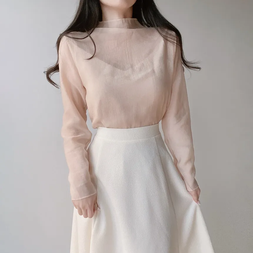 ツイードフレアバックゴムサイドジップミディスカート | mirangmirang | 詳細画像22