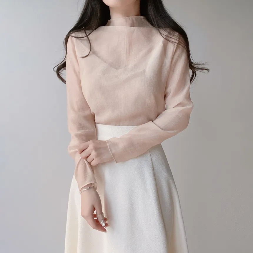 ツイードフレアバックゴムサイドジップミディスカート | mirangmirang | 詳細画像23