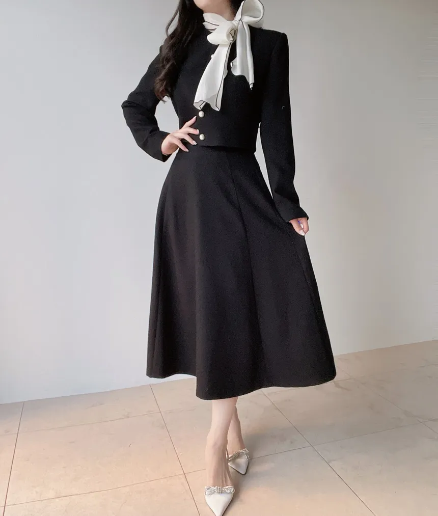 ツイードフレアバックゴムサイドジップミディスカート | mirangmirang | 詳細画像60