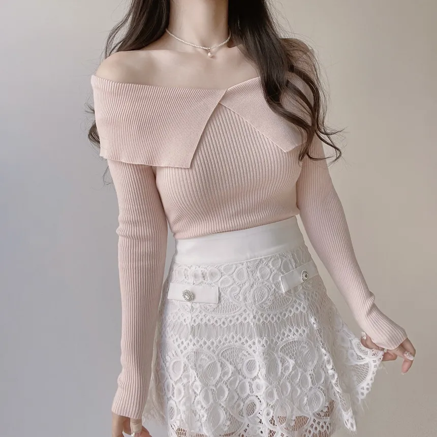 レースフェイクポケットミニフレアサイドジップスカート | mirangmirang | 詳細画像18